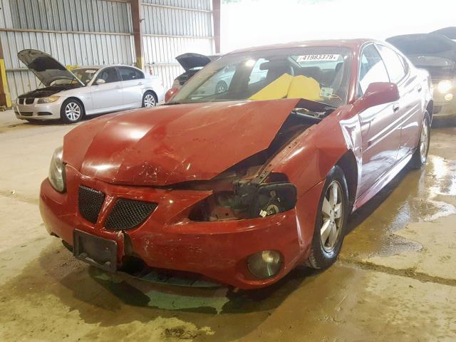 2G2WP552181123291 - 2008 PONTIAC GRAND PRIX RED photo 2