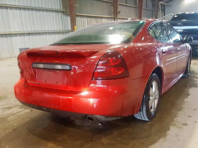 2G2WP552181123291 - 2008 PONTIAC GRAND PRIX RED photo 4