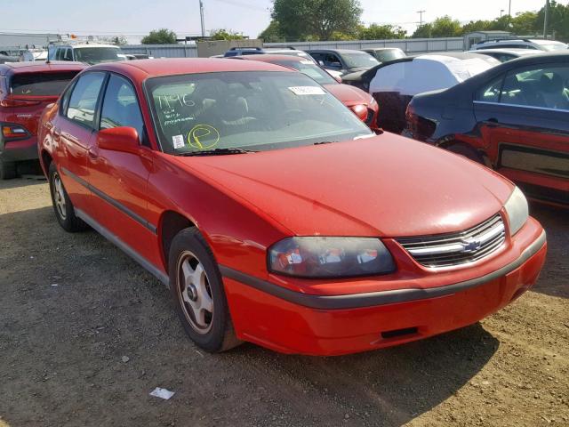 2G1WF52E649199610 - 2004 CHEVROLET IMPALA RED photo 1