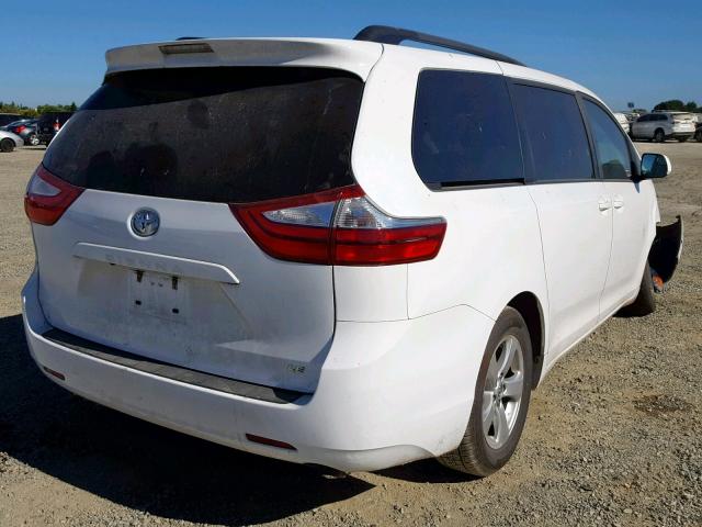 5TDKK3DC7FS571452 - 2015 TOYOTA SIENNA LE WHITE photo 4