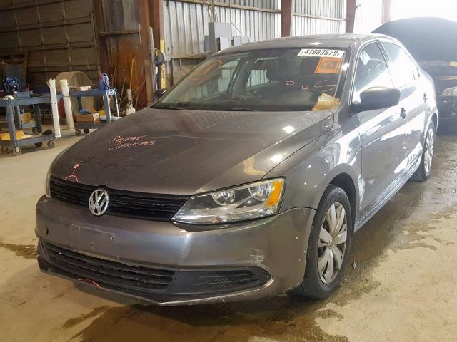 3VW2K7AJ5CM342254 - 2012 VOLKSWAGEN JETTA BASE GRAY photo 2