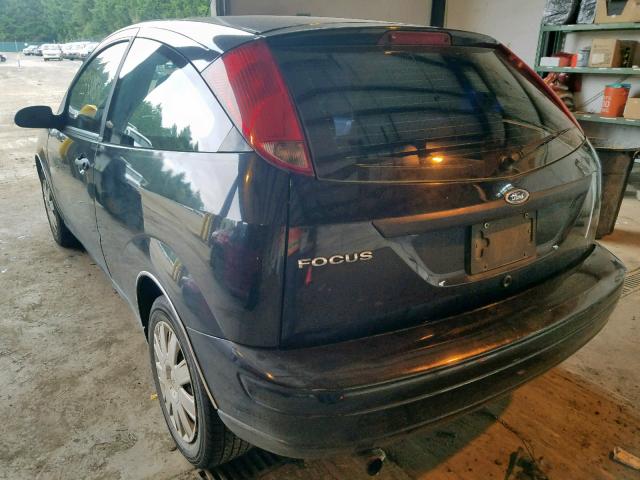 1FAFP31NX7W193529 - 2007 FORD FOCUS ZX3 BLACK photo 3