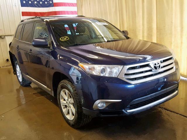 5TDBK3EH5DS217341 - 2013 TOYOTA HIGHLANDER BLUE photo 1