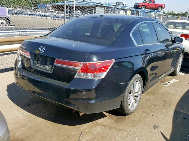 1HGCP2F86BA028918 - 2011 HONDA ACCORD EXL BLACK photo 4