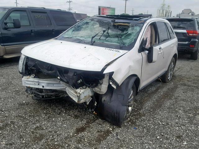 2FMDK3JC5ABA09147 - 2010 FORD EDGE SEL WHITE photo 2