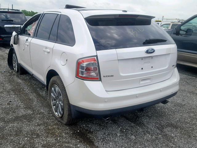 2FMDK3JC5ABA09147 - 2010 FORD EDGE SEL WHITE photo 3