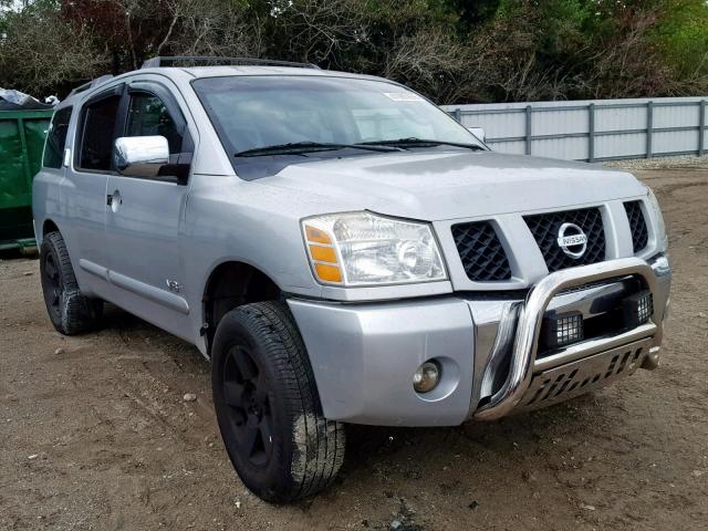 5N1AA08A75N722411 - 2005 NISSAN ARMADA SE SILVER photo 1