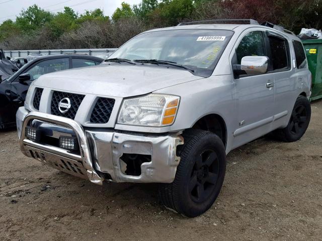 5N1AA08A75N722411 - 2005 NISSAN ARMADA SE SILVER photo 2