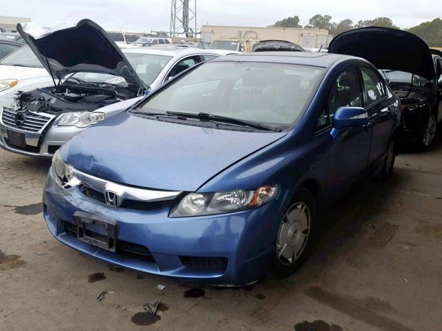 JHMFA36209S004535 - 2009 HONDA CIVIC HYBR BLUE photo 2