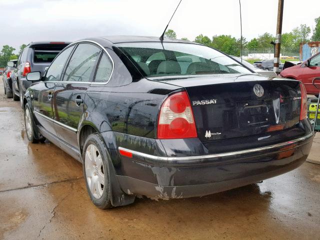 WVWTH63B13P391564 - 2003 VOLKSWAGEN PASSAT GLX BLACK photo 3