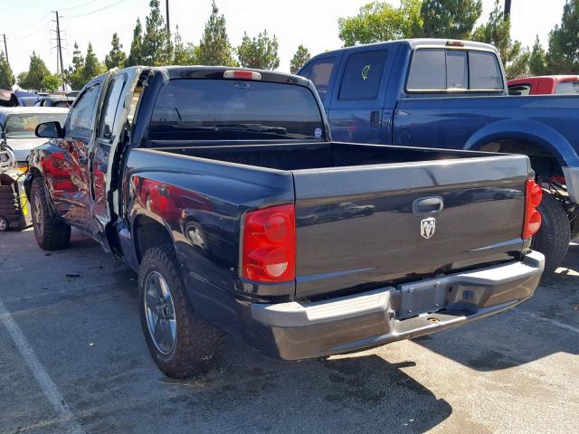 1D7HE48N86S666473 - 2006 DODGE DAKOTA QUA BLACK photo 3