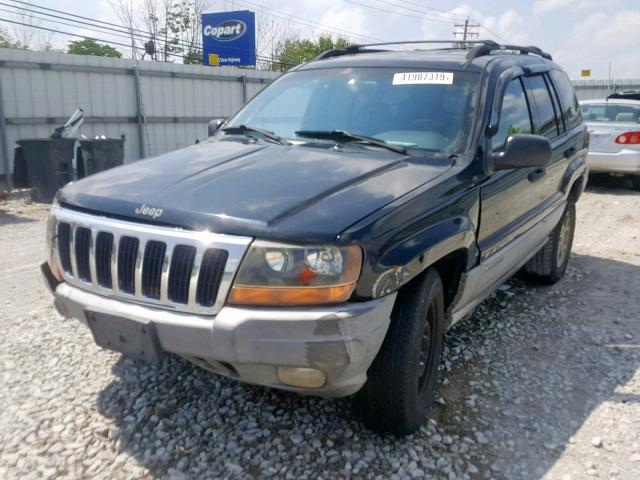 1J4GW48S22C285564 - 2002 JEEP GRAND CHER BLACK photo 2