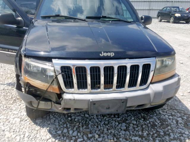 1J4GW48S22C285564 - 2002 JEEP GRAND CHER BLACK photo 9