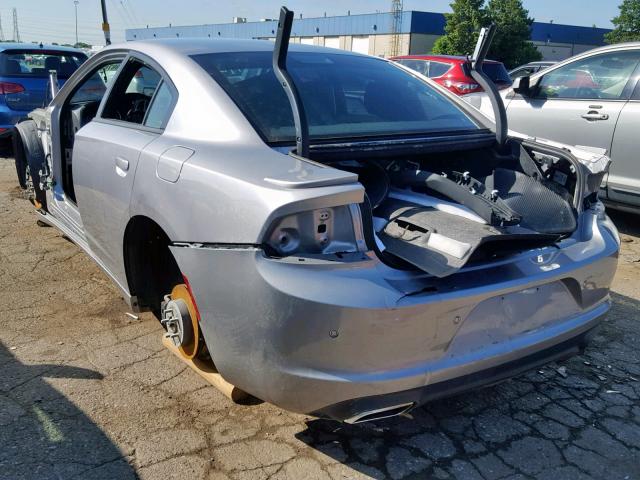 2C3CDXJG6JH203675 - 2018 DODGE CHARGER GT SILVER photo 3