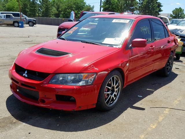 JA3AH86C56U022248 - 2006 MITSUBISHI LANCER EVO RED photo 2