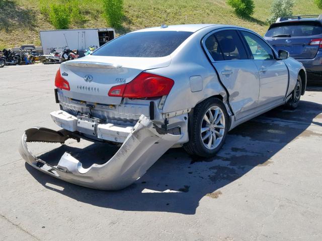 JNKCV61F89M053330 - 2009 INFINITI G37 SILVER photo 4