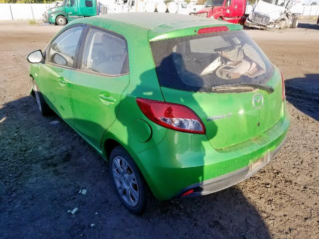 JM1DE1KZ3D0165857 - 2013 MAZDA MAZDA2 GREEN photo 3