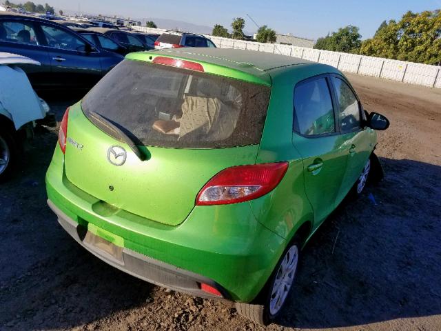 JM1DE1KZ3D0165857 - 2013 MAZDA MAZDA2 GREEN photo 4