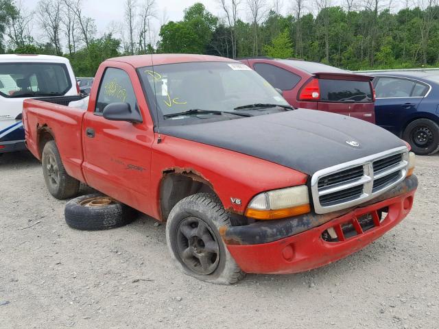 1B7FL26X2XS126490 - 1999 DODGE DAKOTA RED photo 1