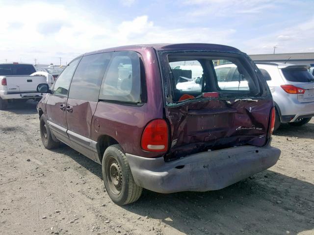 2B4GP45G7XR411626 - 1999 DODGE CARAVAN SE PURPLE photo 3