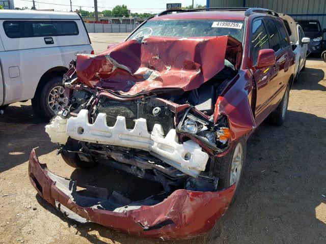 JTEEP21AX60146141 - 2006 TOYOTA HIGHLANDER RED photo 2