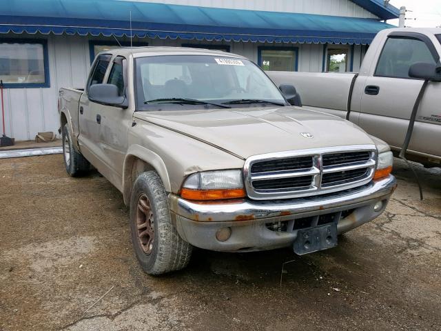 1D7HL48N23S216058 - 2003 DODGE DAKOTA QUA TAN photo 1