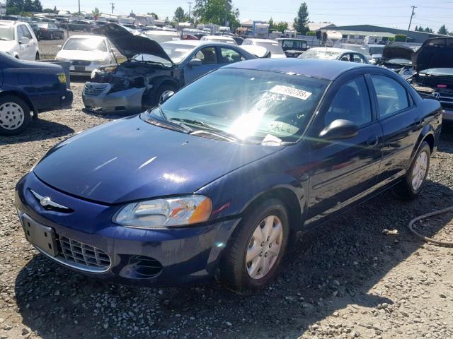 1C3EL46R42N176036 - 2002 CHRYSLER SEBRING LX BLUE photo 2