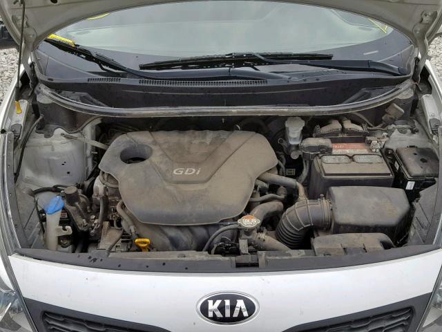 KNADM4A34D6154314 - 2013 KIA RIO LX SILVER photo 7