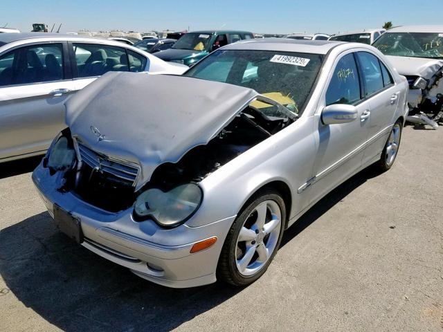 WDBRF40J74A598088 - 2004 MERCEDES-BENZ C 230K SPO SILVER photo 2