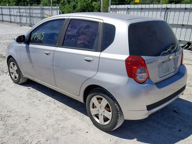 KL1TD6DE5AB123882 - 2010 CHEVROLET AVEO LS SILVER photo 3