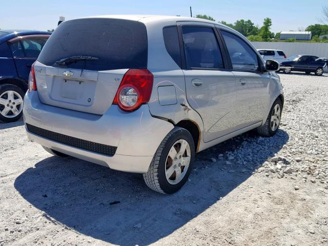 KL1TD6DE5AB123882 - 2010 CHEVROLET AVEO LS SILVER photo 4