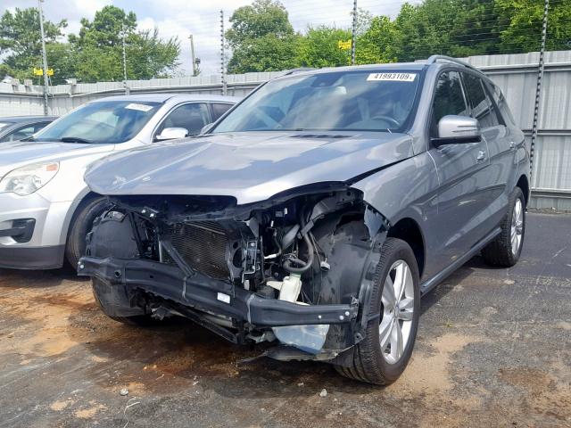 4JGDA5JB6DA247336 - 2013 MERCEDES-BENZ ML 350 GRAY photo 2