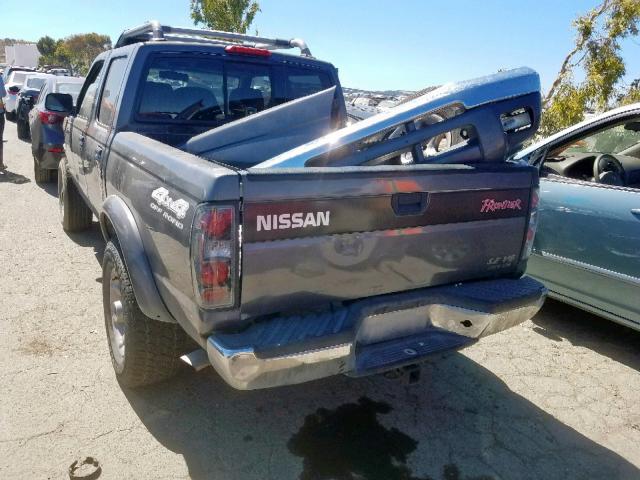 1N6ED27YXYC380425 - 2000 NISSAN FRONTIER C GRAY photo 3