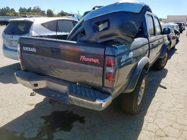 1N6ED27YXYC380425 - 2000 NISSAN FRONTIER C GRAY photo 4