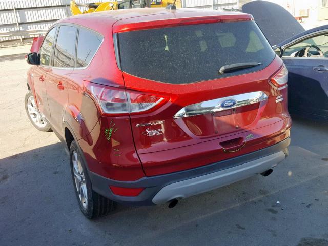 1FMCU9H9XDUD57916 - 2013 FORD ESCAPE SEL RED photo 3