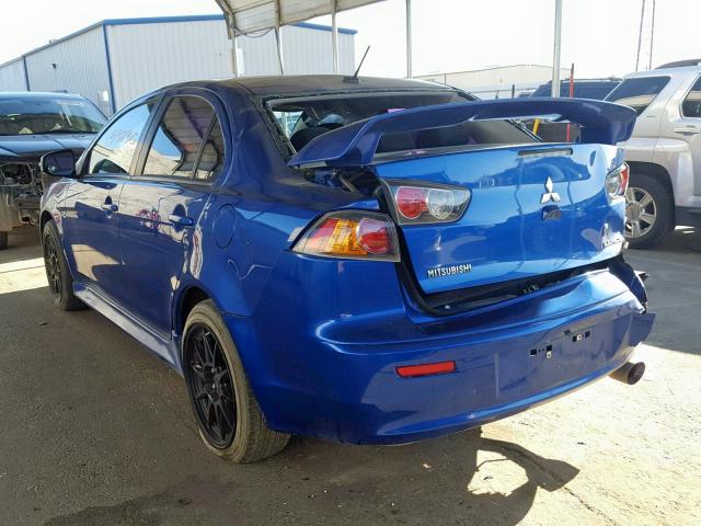 JA32U8FW0FU016688 - 2015 MITSUBISHI LANCER GT BLUE photo 3