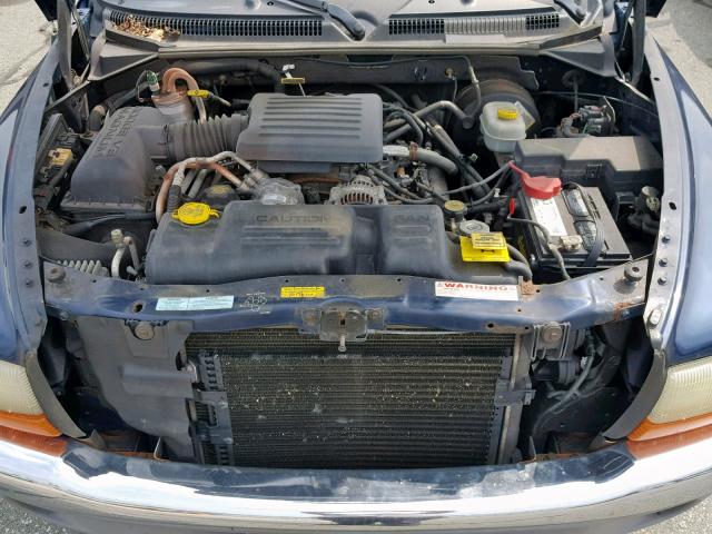 1B7HG2AN81S329104 - 2001 DODGE DAKOTA QUA BLUE photo 7