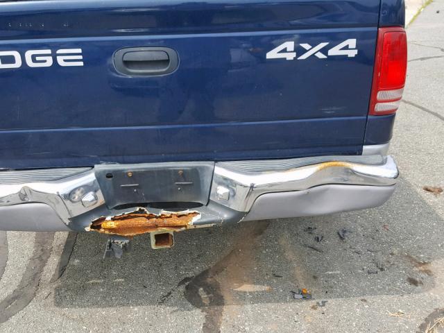 1B7HG2AN81S329104 - 2001 DODGE DAKOTA QUA BLUE photo 9