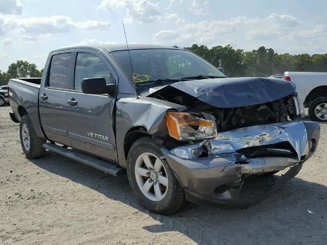 1N6BA0EDXDN305352 - 2013 NISSAN TITAN S GRAY photo 1