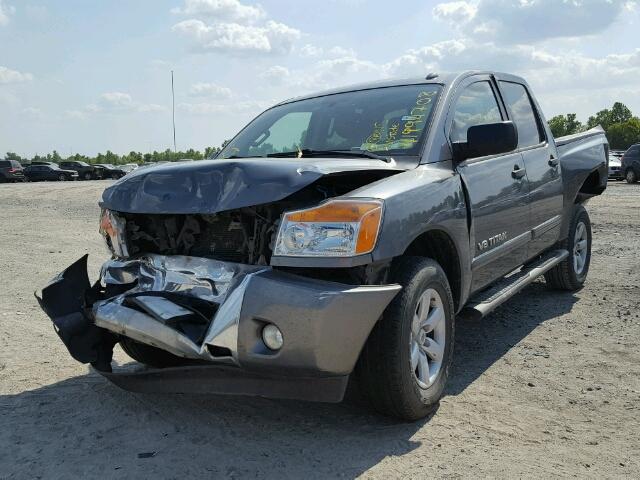 1N6BA0EDXDN305352 - 2013 NISSAN TITAN S GRAY photo 2