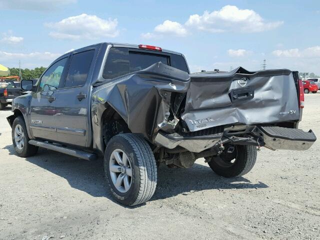 1N6BA0EDXDN305352 - 2013 NISSAN TITAN S GRAY photo 3