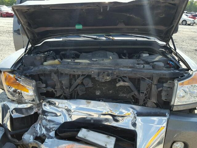 1N6BA0EDXDN305352 - 2013 NISSAN TITAN S GRAY photo 7