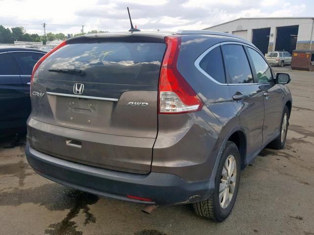 2HKRM4H76EH648103 - 2014 HONDA CR-V EXL GRAY photo 4