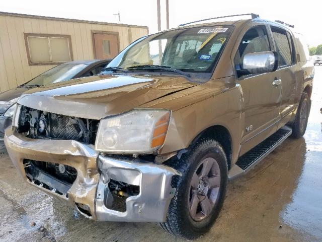 5N1AA08A85N705262 - 2005 NISSAN ARMADA SE GOLD photo 2