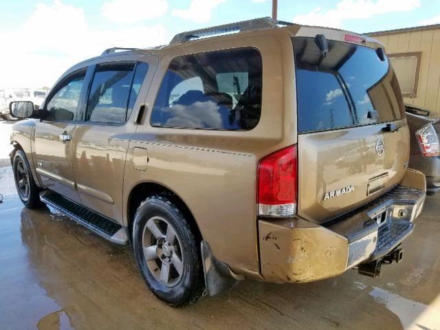 5N1AA08A85N705262 - 2005 NISSAN ARMADA SE GOLD photo 3