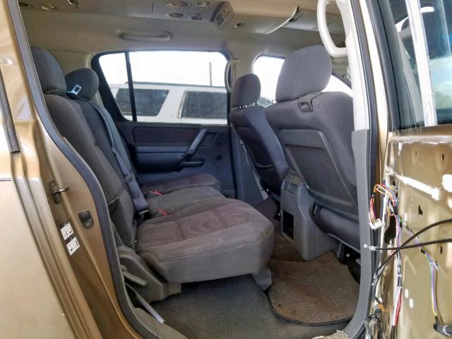 5N1AA08A85N705262 - 2005 NISSAN ARMADA SE GOLD photo 6