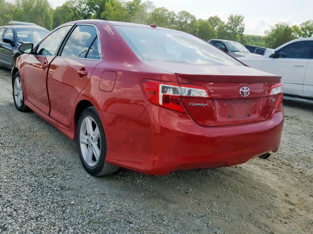 4T1BF1FK9DU701250 - 2013 TOYOTA CAMRY L RED photo 3