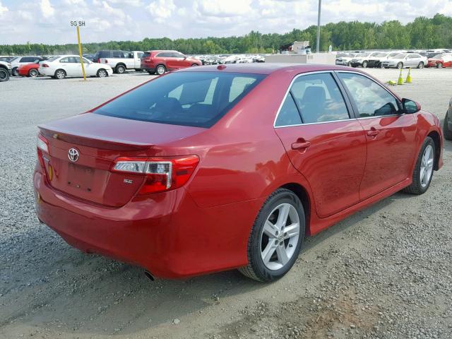 4T1BF1FK9DU701250 - 2013 TOYOTA CAMRY L RED photo 4