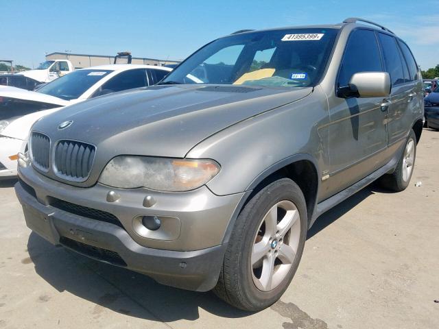 5UXFA13505LY10169 - 2005 BMW X5 3.0I GREEN photo 2