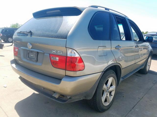 5UXFA13505LY10169 - 2005 BMW X5 3.0I GREEN photo 4